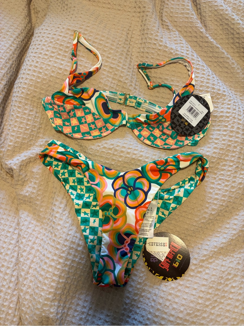 Billabong Reversible Multicolor Floral-Print Bikini Set - Women Accessories